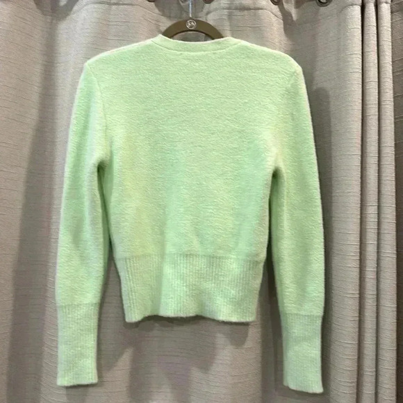 Zara Jewel Button Cardigan Sweater Green size Large. - Picture 2 of 6